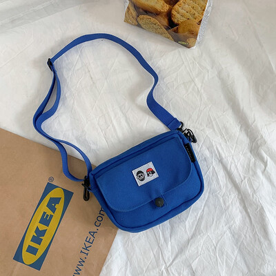 

Canvas bag woman single shoulder oblique satchel student day department original home ulzzang Korean version of the ancient girl i