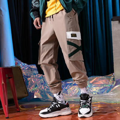 

2019 Autumn New Men Streetwear Hip Hop Side Big Pockets Pants Loose Harem Casual Pants Harajuku Mens Cargo Pants Joggers Trouse