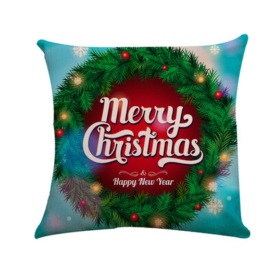 

Tailored Happy Christmas Pillow Cases Sofa Cushion Cover Home Decor Pillow Case