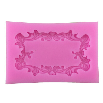 

Photo Frame Decoration Lace Liquid Silicone Cake Mold Chocolate Molds Candy Biscuits Moulds DIY Embossed Baking Tools