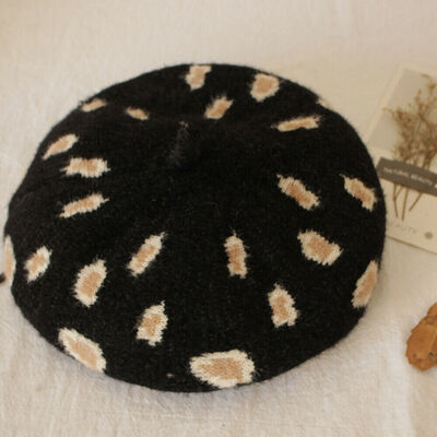 

NEW Kids Toddler Fashion Baby Girl Hat Wool Leopard Print Design Retro Beret Cap