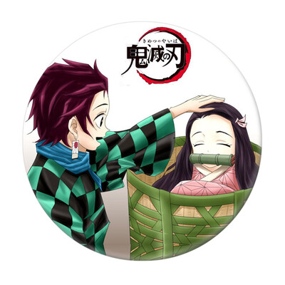 

zhongjiany Anime Demon Slayer Kimetsu no Yaiba Kamado Tanjirou Pin Button Brooch Badge