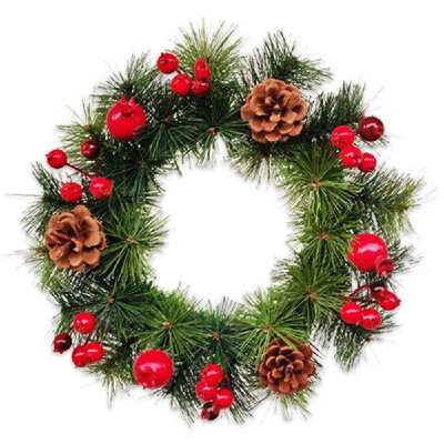 

Artificial Wreath Garland Christmas Natural Artificial Plants Flower Wall Door Handmade Realistic Fake Hanging Wreath for Hallowee