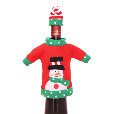 

〖Follure〗Christmas Decoration Wine Bottle Set Cartoon Lovely Festival Santa Claus Clothes