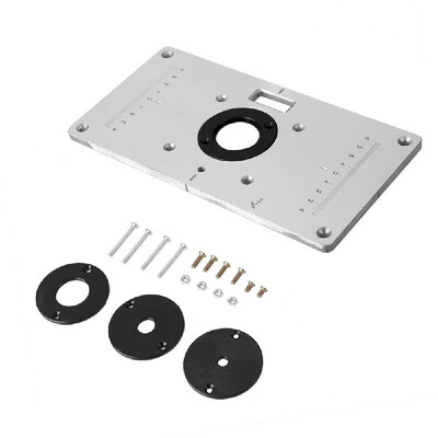 

Aluminum Alloy Router Table Insert Plate 235mm x 120mm x 8mm Carpenter Trimming Machine Flip Chip Board for Woodworking Benches