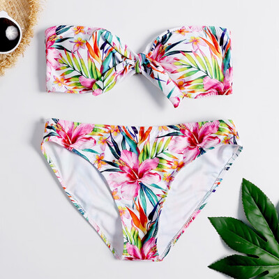 

Saidsome Women Summer Sexy Print Swimwear Beachwear Siamese Swimsuit Bikini Set
