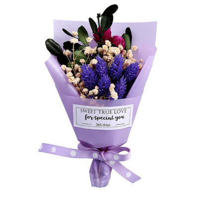 

Artificial Dried Flowers Romantic Dried Flower Mini Bouquet PVC Gift Box Home Garden Festive Party Decorations