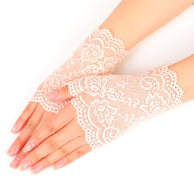 

Women Gloves Hollow Lace Dance Wedding Short Lace Gloves