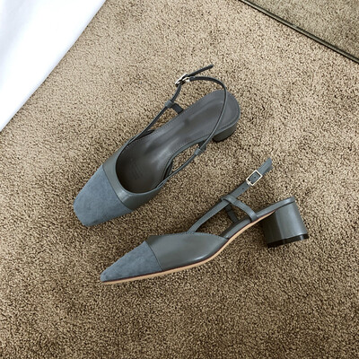 

Chic thick-heeled sandals woman summer version 100 Baotou girl fairy evening shoe girl