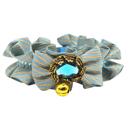 

Puppy Dog Bowknot Flower Decoration Collar Cat Neck Strap Necklace Pet Chain for Pets Chihuahua Teddy with Bell