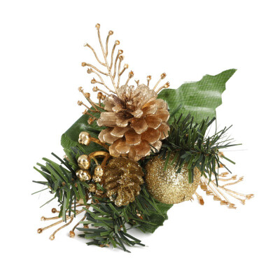 

Christmas Flowers Ornament Artificial Pine Stems Fake Pine Cone Flower Arrangements Wreath Holiday Home Winter Decor