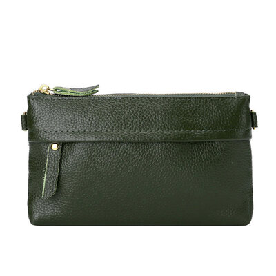 

Fashion Solid Color Zipper Faux Leather Lady Wristlet Crossbody Sling Phone Bag