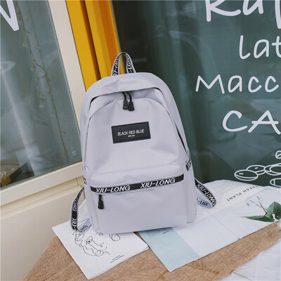 

Korean version of shoulder bag mens academic canvas personality fashion high school student bag large backpack