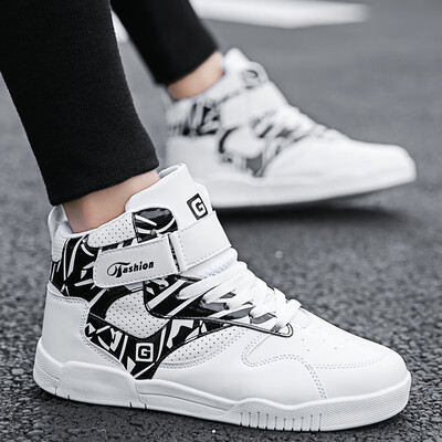 

Autumn high-heeled mens shoes summer board shoes mens sports leisure 100 lap high white tide shoes