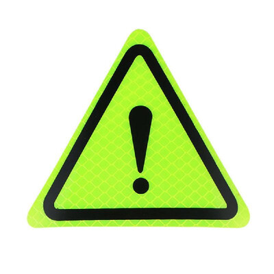 

Triangle Reflective Sticker Danger Sign Car Sticker Car Tail Personality Long Distance Safety Warning Sign Reflective Sticker Silv