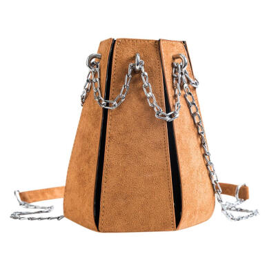 

Geometry Bucket Shoulder Bags Women Chain Leather Messenger Bags Mini Totes