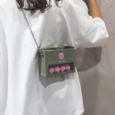 

On the new network red small bag fashion girl chain bag French niche foreign gas Messenger bag wild ins transparent package