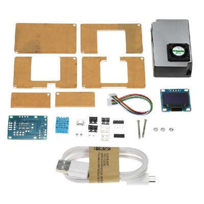 

DIY PM25 Environment Detector Kit Air Quality Monitor with Transparent Case