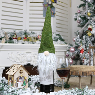 

Siaonvr Christmas Champagne Bottle Cover Dress Up Decoration Christmas Faceless Doll