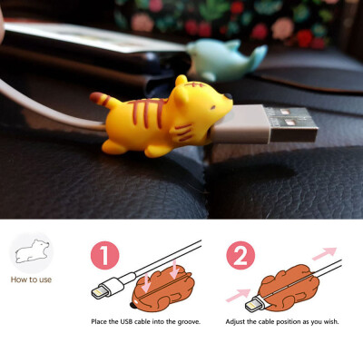 

1 Pc Cute Cable Protector USB Data Line Protection Case Doll Animal Bite Accessory Wire Organizer Cord Winder for iPhone iPad Andr