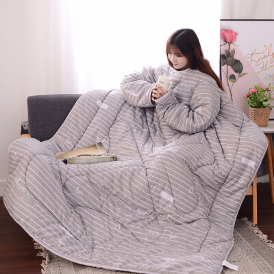 

Toponeto Winter Lazy Quilt With Sleeves Quilt Winter Warm Thickened Washed Quilt Blanket