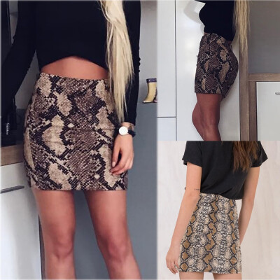 

Roseonmyhand Fashion Women Casual Summer Ladies High Fashion Animal Print Short Skirt