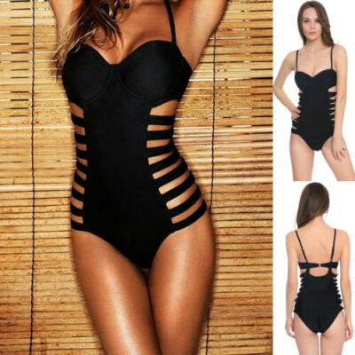 

Sexy Womens Swimwear Bikini Monokini Padded One Piece Thong Backless Swimsuit