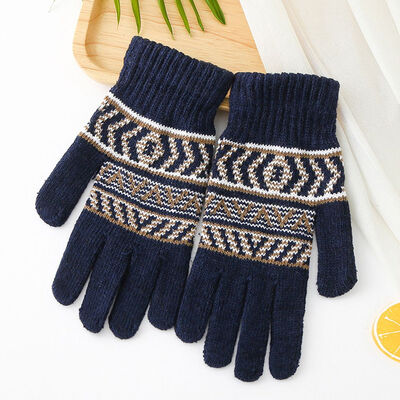 

Women Men Comfortable Thicken Warm Winter Full Finger Knitted Mittens Knitted Gloves Soft Mittens