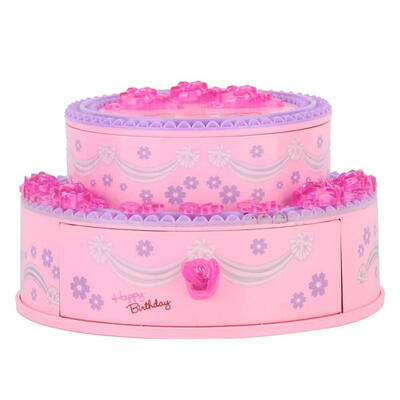 

Greensen Birthday Cake Music Box Jewelry Storage Case with Makeup Mirror for Girls
