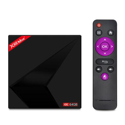 

X88 Max Android 90 RK3328 Quad Core 4G64G Dual Band WiFi Set Top TV Box