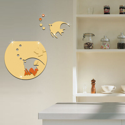 

〖Follure〗Acrylic 3D Cute Fish Combination Mirror Effect Wall Sticker Decal Home Decor GD