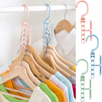 

5Hole Space Saver 360°rotating hanger hook Closet Organizer Space Save Practical