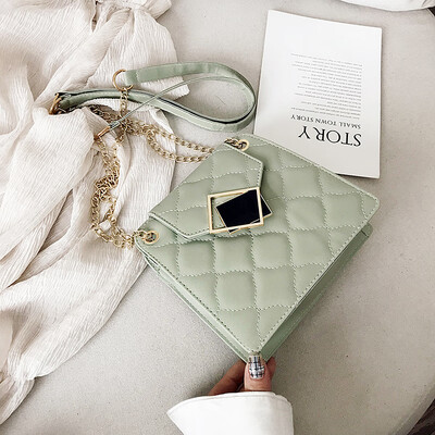 

Chic casual temperament Sen wild Messenger bag 2019 new Korean fashion simple rhombic chain shoulder bag