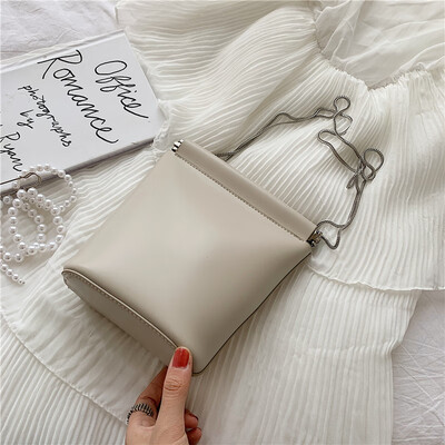

Senior sense bag foreign chic chain womens bag new 2019 summer simple bucket bag texture slung bag