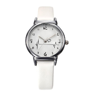 

Women Simple PU Leather Band Watch Student Fashion Alloy Case Quartz Wrist Watch