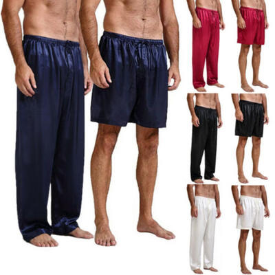 

UK Mens Silk Satin Pajamas Pyjamas Lounge Pants Sleep Bottoms Sleepwear Boxer