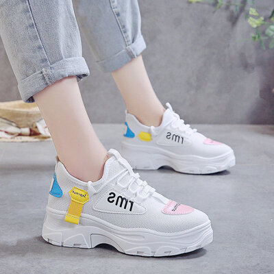 

Autumn Shoe Female Sports Baitains Student Xiao Bai Daddys Mesh Air-permeable Moisture Shoes Summer Style