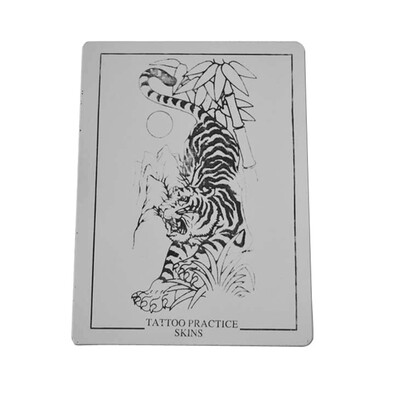 

〖Follure〗1pc Tattoo Practice Fake Skin Tiger Lmage Sheet For Beginners Double