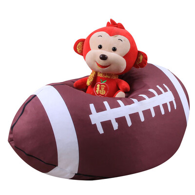 

〖Follure〗Kid Stuffed Animal Plush Basketball Style Toy Storage Bean Bag Soft Pouch A