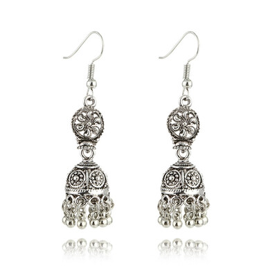 

Dangle Accessories Flower Bells Drop Fashion Vintage Carved Earrings Ethnic Earrings For Women Jewelry Hollow Out
