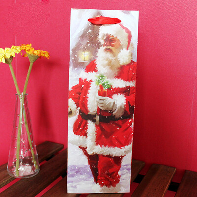 

Tailored Christmas Santa Red Wine Bottle Bag Decorative Gift Bag For Candy Bag