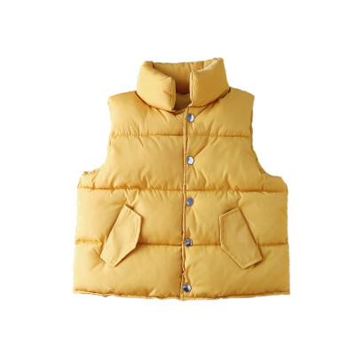 

Autumn Winter Baby Kids 1-10Y Boy Girl Polyester Cotton Vest Coat Letter Printed Light Cotton-Padded Down Sleeveless Vest Jacket