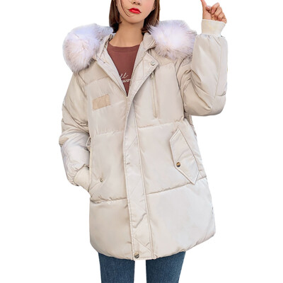 

Toponeto Women Winter Warm Coat Hooded Thick Warm Loose Jacket Short Overcoat