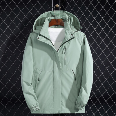 

Toponeto Womens Casual Waterproof Hoodie Zipper Hat Detachable Outdoor Sport Coat