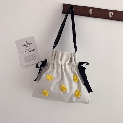 

Tailored Women Canvas Messenger Bag Flower Large Shoulder Bag Cute Crossbody Shopping Bag