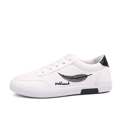 

Mens casual white shoes flat low-up shoes