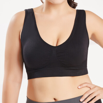 

〖Follure〗Women Pure Color Plus Size Ultra-thin Large Bra Sports Bra Full Bra Cup Tops