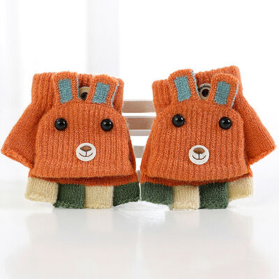 

Kid Boys Girls Magic Gloves Half Fingerless Winter Warm for 0-3Yrs Baby Children