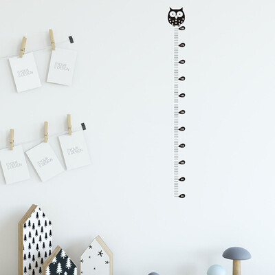 

Gobestart Owl Kids Height Chart Wall Sticker Home Decor Cartoon Animal Height Ruler