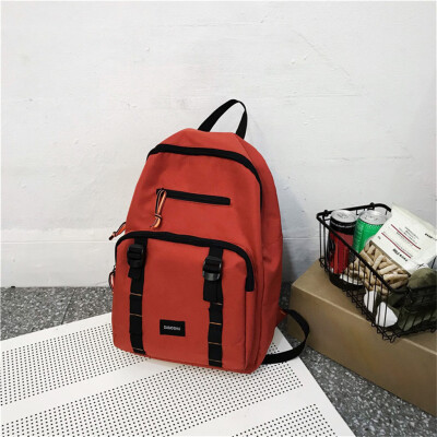 

Tailored Large Capacity Solid Color Waterproof Nylon Casual Backpack School Bag